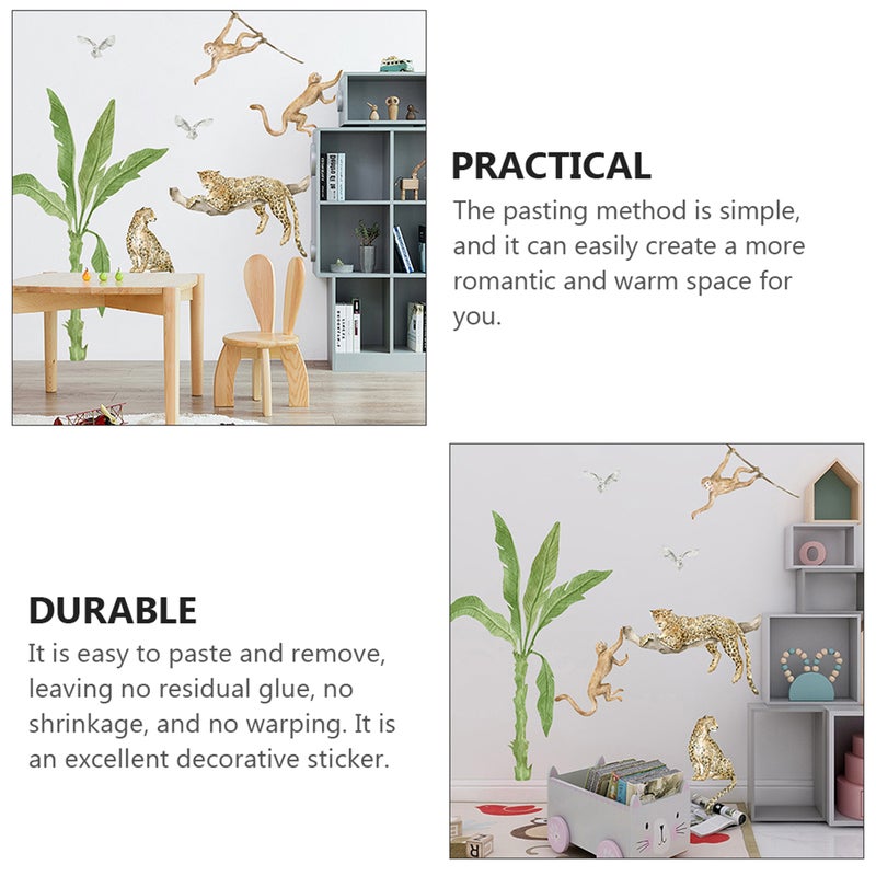 2 Sheets Vivid Animal-designed Wall Stickers Removable Decals Home Wall Decals - Image 4