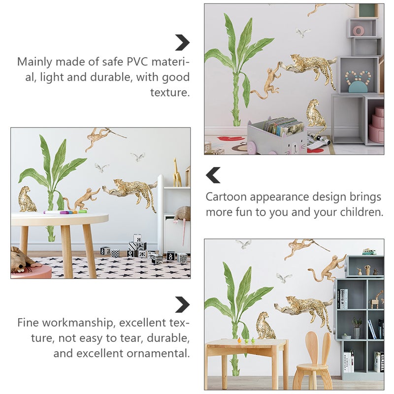 2 Sheets Vivid Animal-designed Wall Stickers Removable Decals Home Wall Decals - Image 3