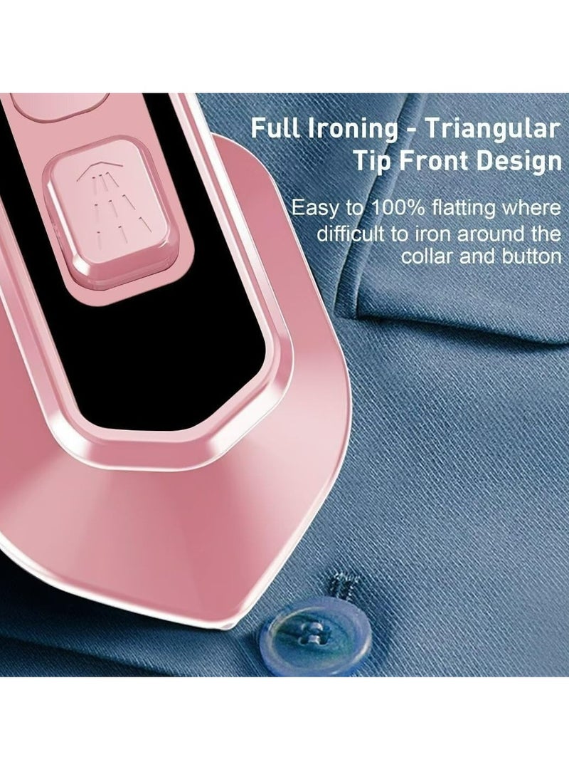 Mini Steam Iron, Portable Garment Steamer for Clothes Professional Fabric Wrinkle Remover for Home & Travel  - Image 3