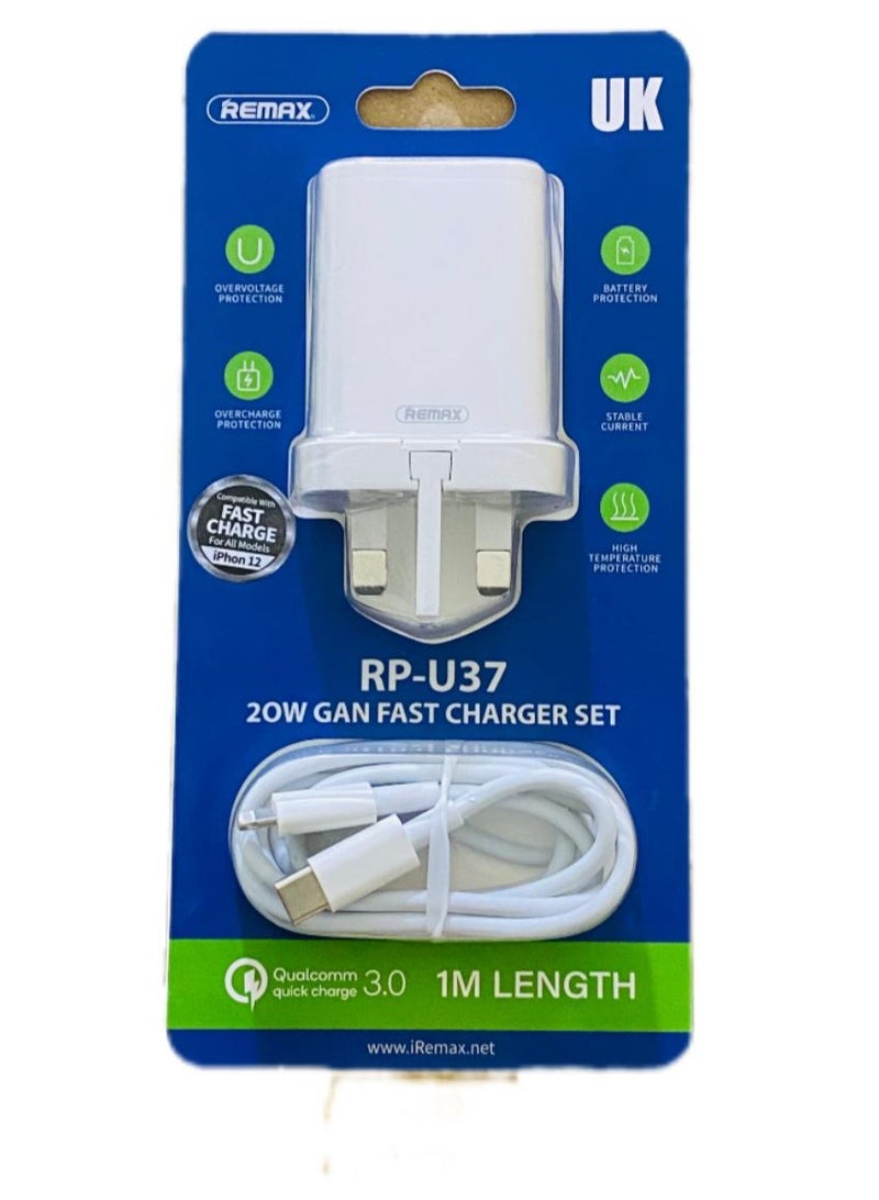REMAX Remax Jan Fast Charger Set 20W RP-U37 - Image 3