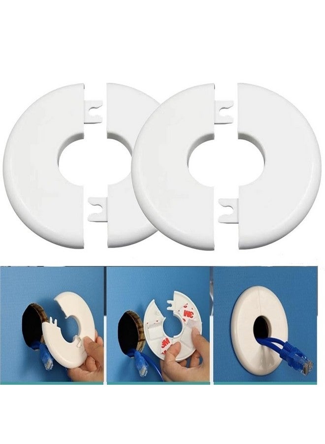 shenghang 2 pcs Wall Split Flange Self-Adhesive tape Round Escutcheon Various pipes Plate Cover for Water Pipe Faucet Decoration Accessories (10mm/0.39in) - Image 5