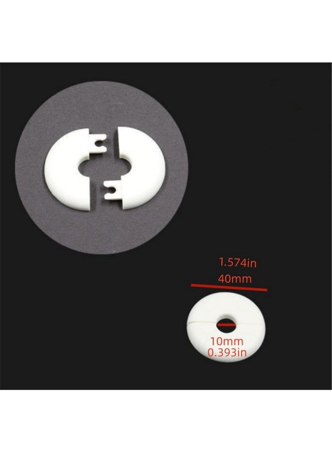 shenghang 2 pcs Wall Split Flange Self-Adhesive tape Round Escutcheon Various pipes Plate Cover for Water Pipe Faucet Decoration Accessories (10mm/0.39in) - Image 2