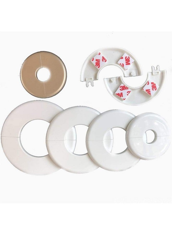 shenghang 2 pcs Wall Split Flange Self-Adhesive tape Round Escutcheon Various pipes Plate Cover for Water Pipe Faucet Decoration Accessories (10mm/0.39in) - Image 3