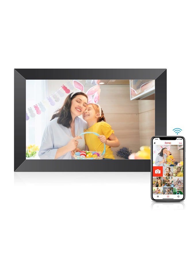 Digital Picture Frame, 10.1" 1280x800 HD IPS Touch Screen Picture Frames with 32GB Memory, Smart Digital Photo Frame Warm Gifts for Mom, Quick & Easy Setup,Share Photos and Videos via Frameo App