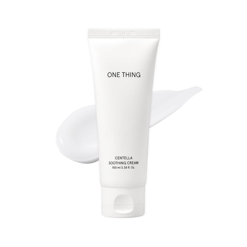 ONE THING Centella Soothing Cream 3.38 Fl Oz | CICA Beta Glucan Hydrating Calming Facial Vegan Moisturizer for All, Sensitive Skin Types, Barrier Redness Irritation Relief | Korean Skin Care