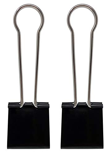 Clipco Binder Clips Super Extra Large 2-1/3in Black (2-Pack) - Image 1