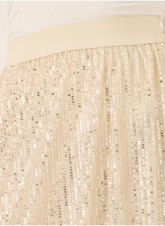 Styli Sequin Embellished A-Line Midi Skirt  - Image 3