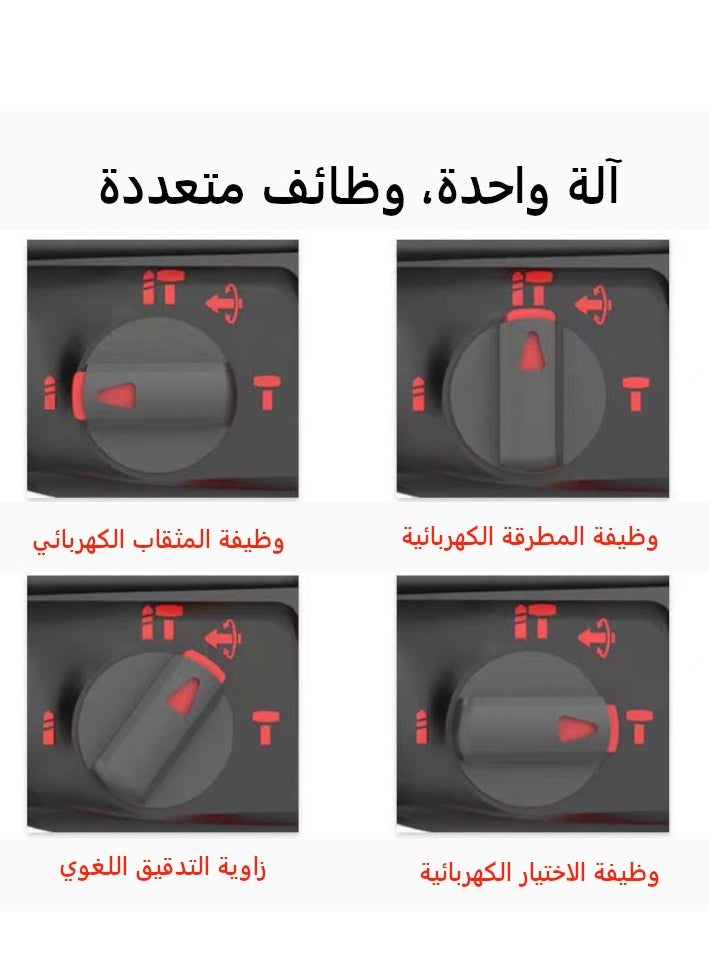 جيرزون مثقاب كهربائي لاسلكي، طاقة عالية 21 فولت، مع مجموعة لقم ملحقات 17 قطعة، لحفر الخرسانة والخشب، مع بطاريتين ليثيوم - لون أزرق  - Image 3