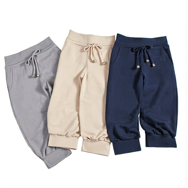 Womens Casual Cropped Pants Multi Scene Use Yoga Walking Home Workout Comfy Beige - Image 5