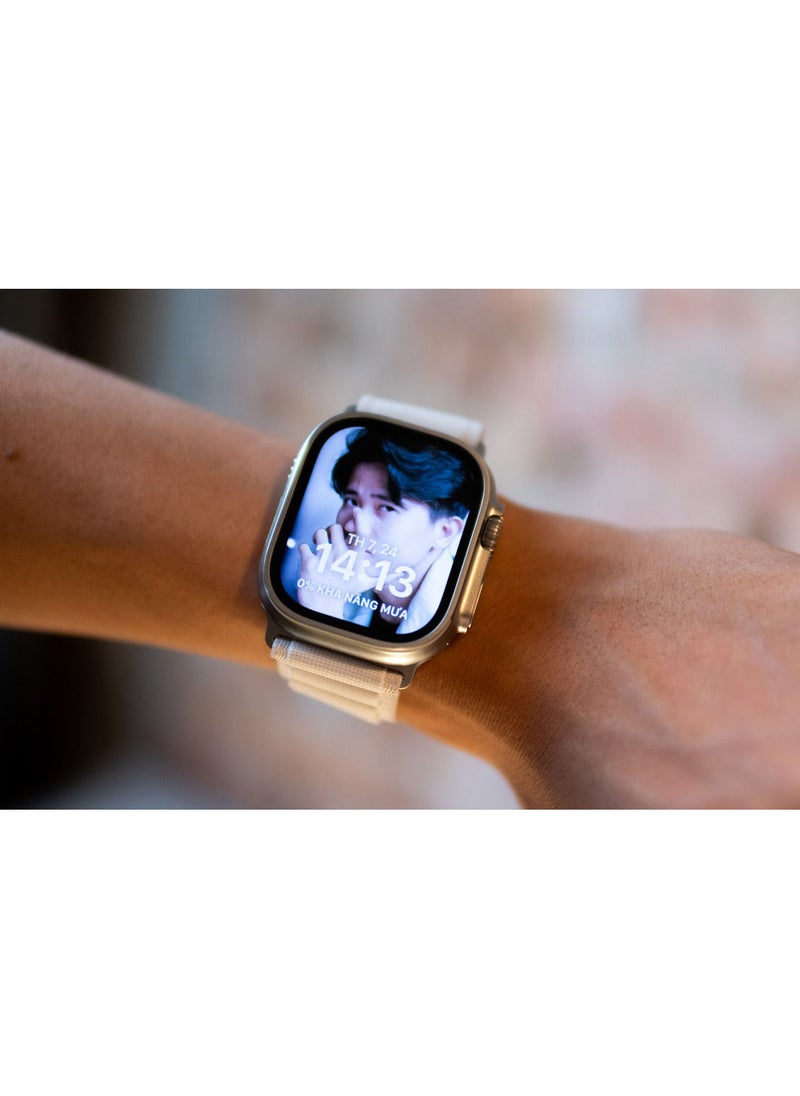 BC ULTRA Smart Watch Series 8 With A Full Screen Wireless Charging And Supports GPS With An Additional Bracelet Silver / Orange -  Size 49 mm / 2.05 Inch