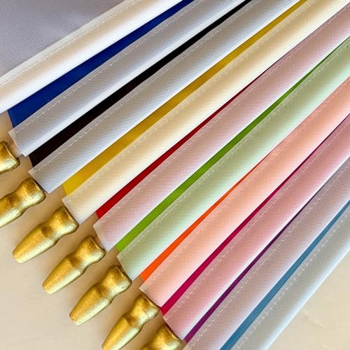 LyButty 20 Pack Solid Color Blank Pennant Flags Set on Wood Stick Small Mini Plain White Red Orange Blue Yellow Green Black Purple Pink DIY Graffiti Flags,5x8 Inch - Image 4