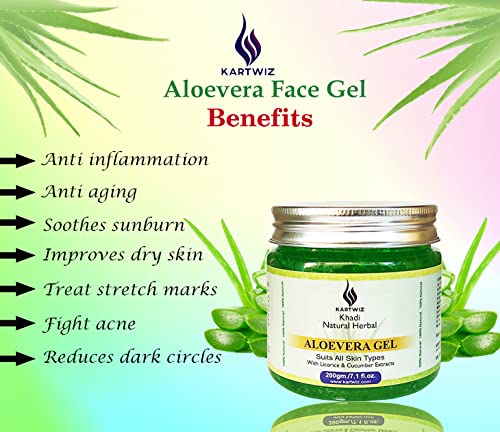 Khadi Natural Herbal HERBIGIRI HERBAL ALOEVERA FACE GEL WITH LIQORICE  CUCUMBER EXTRACTS - Image 4