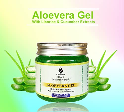 Khadi Natural Herbal HERBIGIRI HERBAL ALOEVERA FACE GEL WITH LIQORICE  CUCUMBER EXTRACTS - Image 5