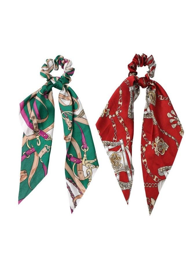 GETACOTA - 12 Pieces Knot Headbands Boho Bands Criss Cross Twisted Head Bands Bowknot Hair Scrunchies Scarf Chiffon Satin Long Tail Elastics Ribbon Ear Bow Scrunchy Ponytail Accessories For Women(Mul_318) - Image 1