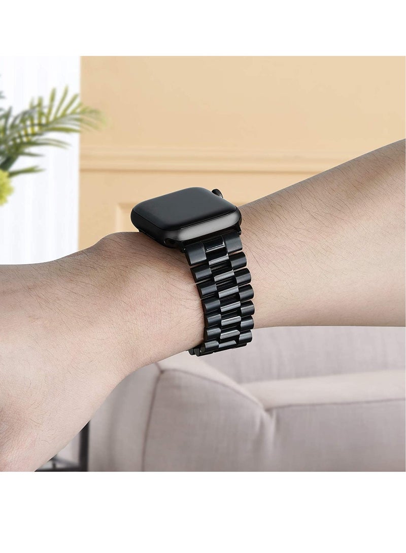 Stainless Steel Apple Watch Band with Butterfly Folding Clasp – Compatible with Series 5/4/3/2/1, 44mm and 42mm - Image 4