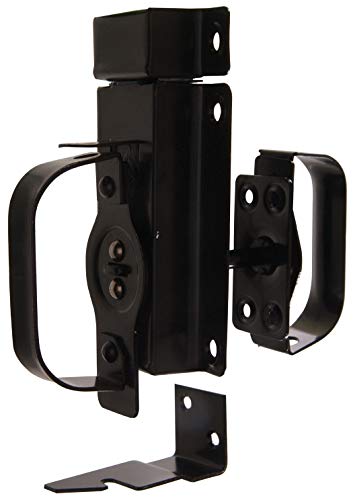 Hardware Essentials 852505 Hardware Essentials Black Swinging Door Latches - for 3/4" to 2-1/4" Door - Image 4