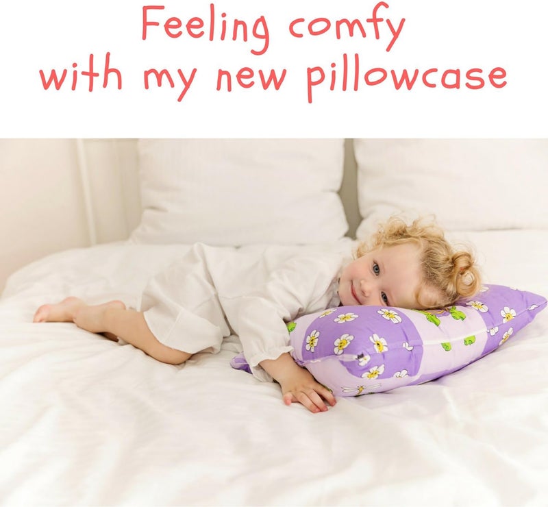 Comfy Turtles Toddler Pillowcase 13x18 by , 100 Natural Cotton, or Get a Smile from a Kid with Cute Animals of this Soft Pillow Cover for Boys and Girls (Mauve Turtles) - Image 4