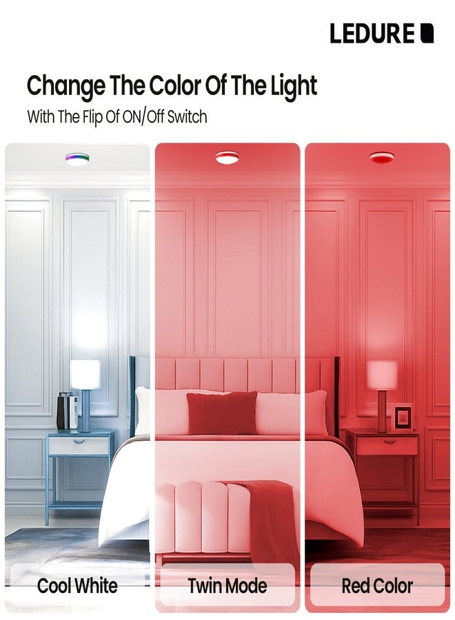 LEDURE Nova 8W+8W False Ceiling LED Downlight | Cool White+ Multi Color, Pack of 20 | 2-in1 Round Junction LED Light for Home & Offices - Image 5