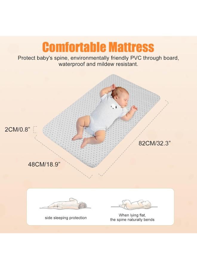 Adjustable Bedside Bassinet Baby Crib with Mosquito Net and Wheels - Image 2