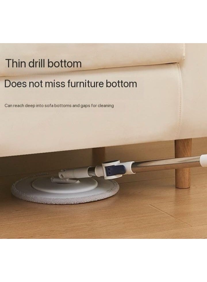 KITCHENOO Single Bucket Spin Mop - Easy Floor Cleaning System | Stainless Steel Handle | Multi-Surface Mop for Wet & Dry Use in Home | Kitchen | Bathroom & Living Room (Multi-Color) (1 Piece) - Image 3