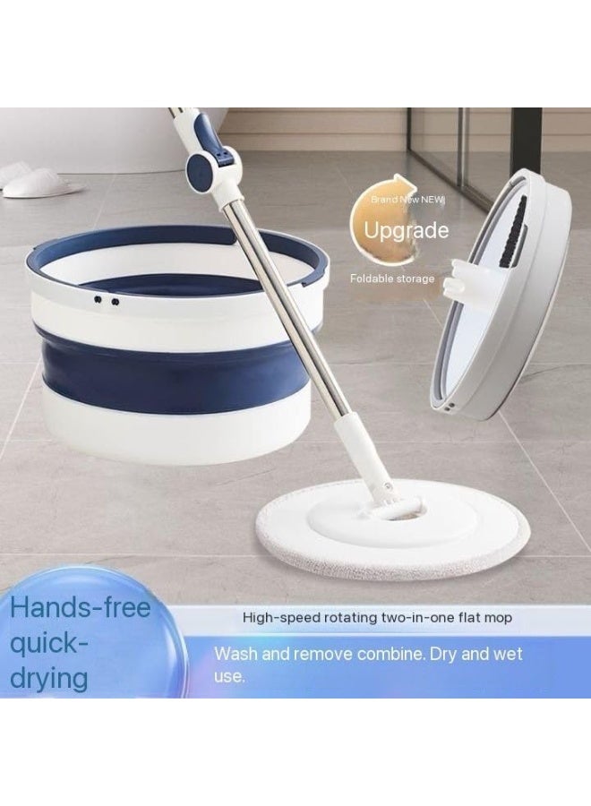 KITCHENOO Single Bucket Spin Mop - Easy Floor Cleaning System | Stainless Steel Handle | Multi-Surface Mop for Wet & Dry Use in Home | Kitchen | Bathroom & Living Room (Multi-Color) (1 Piece) - Image 5