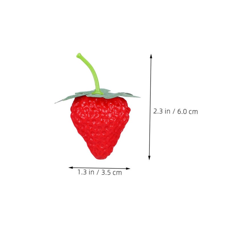 30 Pcs Realistic Artificial Strawberries Plastic Fruit Decor For Home Kitchen Party - Image 3