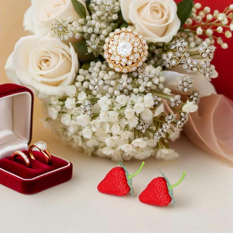 30 Pcs Realistic Artificial Strawberries Plastic Fruit Decor For Home Kitchen Party - Image 5