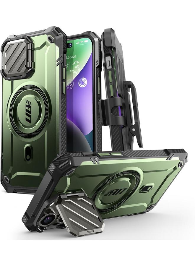 SupCase Ub Mag Xt For Iphone 14 Pro Max Iphone 13 Pro Max Case With Camera Cover Compatible With Magsafe Full Body Rugged Case With Built In Kickstand And Belt Clip Guldan  - Image 1