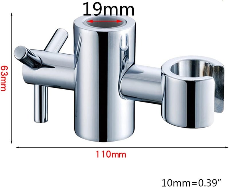 Zinc Alloy Replacement Handheld Shower Bracket for Sliders, Height & Angle Adjustable Spray Holder on Slide for Handheld, Slide, Handheld - Image 3