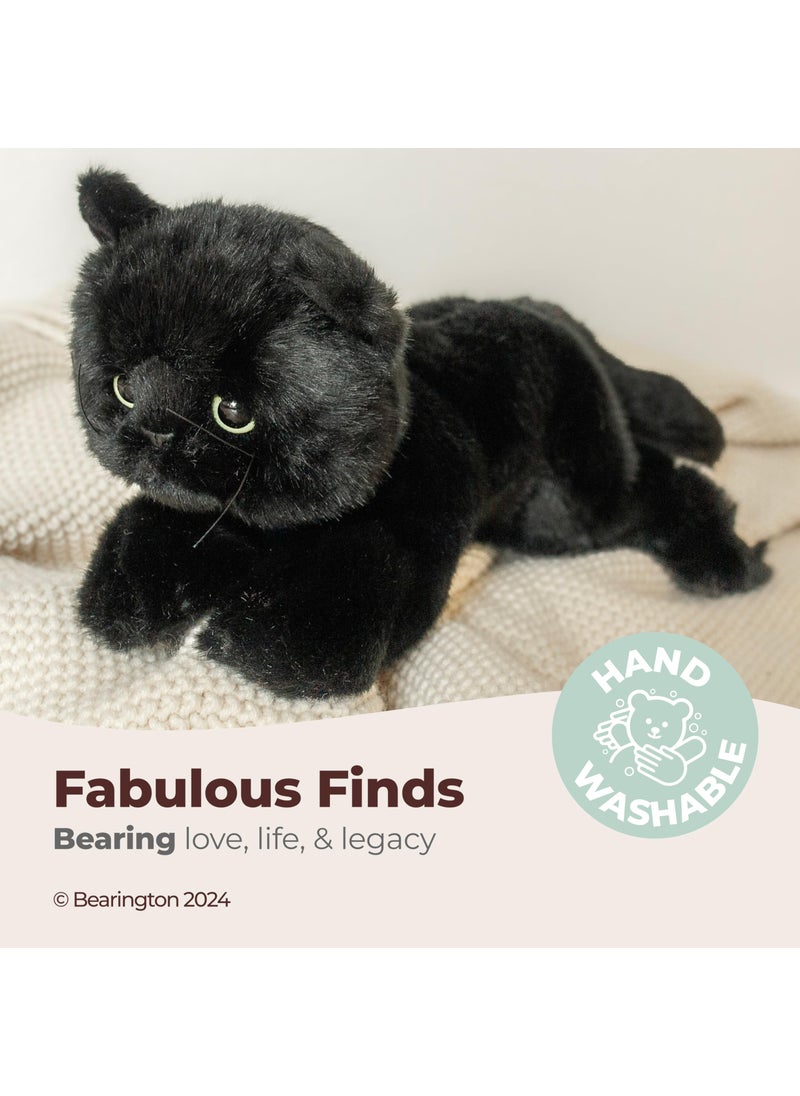 Bearington Collection Bearington Collection Jinx Cat 15 In Stuffed Animals Black Cat Plush Toy - Stuffed Cats That Look Real - Plushies for Kids  - Image 3