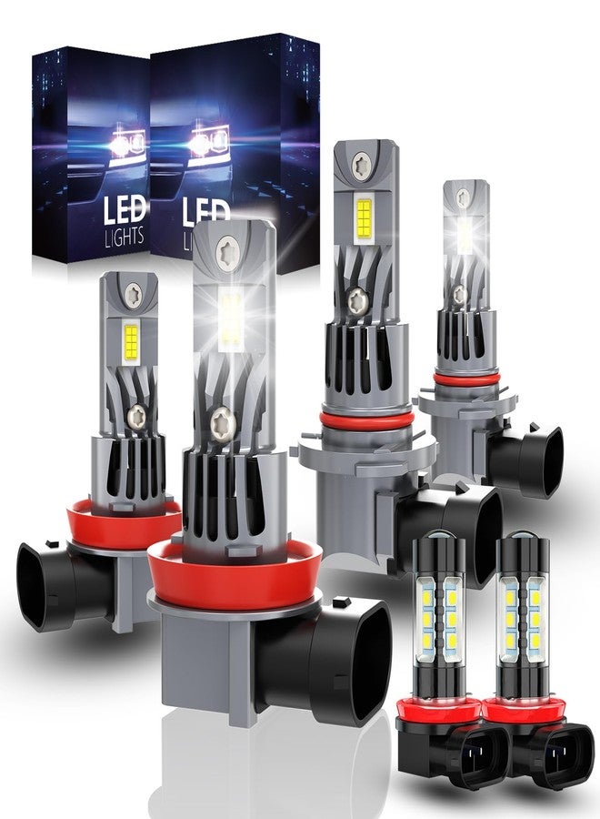 ROADLIT Lights Bulbs for Ram 1500 2500 3500 (Year: 2019 2020 2021 2022 2023 2024 2025), High Beam Low Beam and Fog Light Bulb Set, 6500K White Light, 500% Brightness, Plug and Play - 6 Pack - Image 1