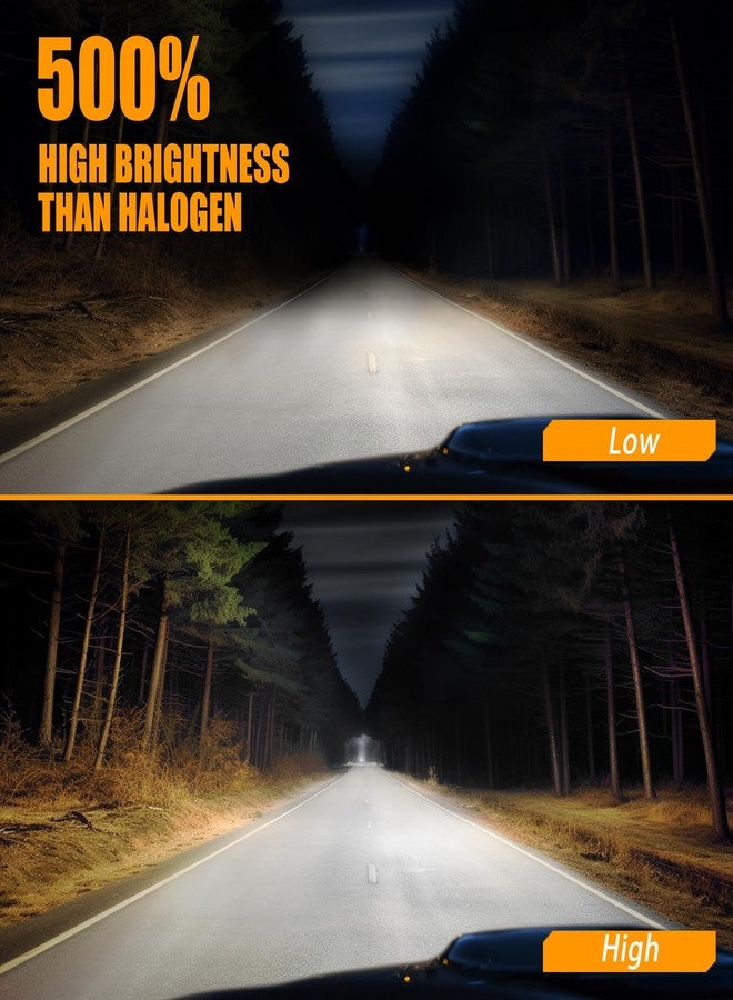 ROADLIT Lights Bulbs for Ram 1500 2500 3500 (Year: 2019 2020 2021 2022 2023 2024 2025), High Beam Low Beam and Fog Light Bulb Set, 6500K White Light, 500% Brightness, Plug and Play - 6 Pack - Image 2