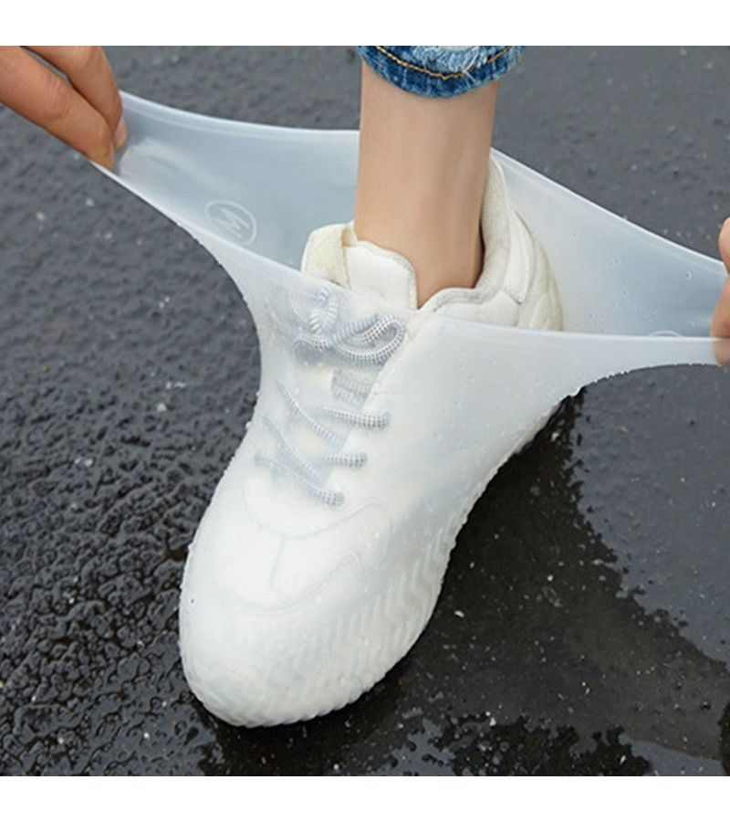 Gray L Rain Boot Overshoes Reusable Non Slip Set Outdoor Shoe Covers - Image 2