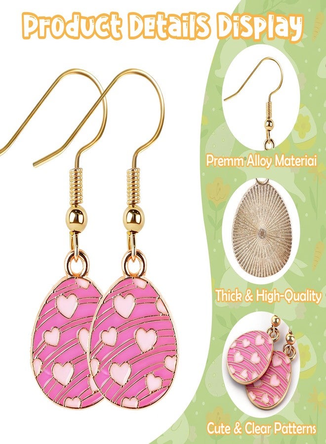 ONEHAUS 9 Pairs Easter Earrings for Women, Cute Bunny Eggs Rabbit Drop Dangle Earrings Easter Gifts Basket Stuffers, Jewelry Gift Ideas for Adults Teens - Image 3