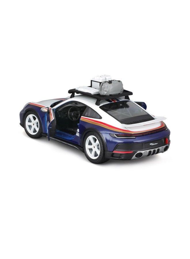 Bburago بي بي يوراغو - 1/24 سباق - 2023 بورش 911 داكار - جديد 2024: مركبة سباق معدنية - تفاصيل داخلية - أبواب وغطاء محرك قابلة للفتح - مقياس 1/24. - Image 4