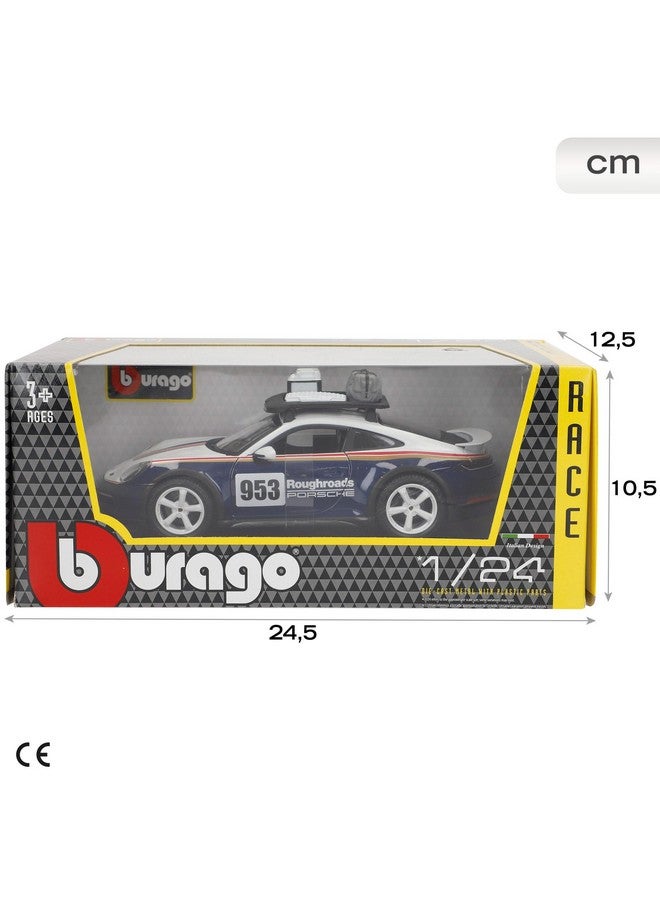 Bburago بي بي يوراغو - 1/24 سباق - 2023 بورش 911 داكار - جديد 2024: مركبة سباق معدنية - تفاصيل داخلية - أبواب وغطاء محرك قابلة للفتح - مقياس 1/24. - Image 3