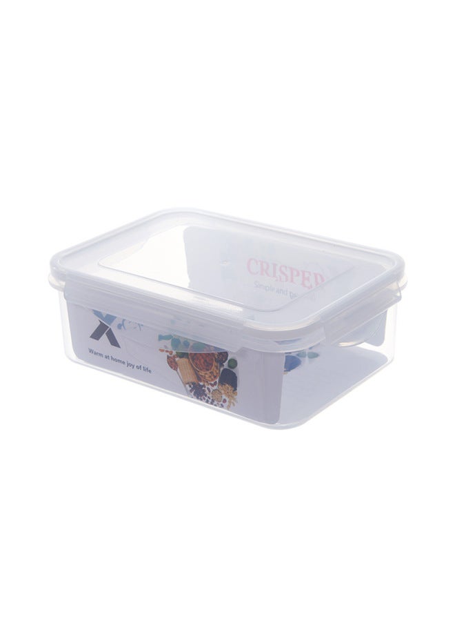 Gift Lunch Box Refrigerator Storage Preservation Box Plastic Bowl Set Lunch Box Transparent Sealed Box Microwave Heating-Capacity:700ml +1200ml Two-piece Set - Image 2