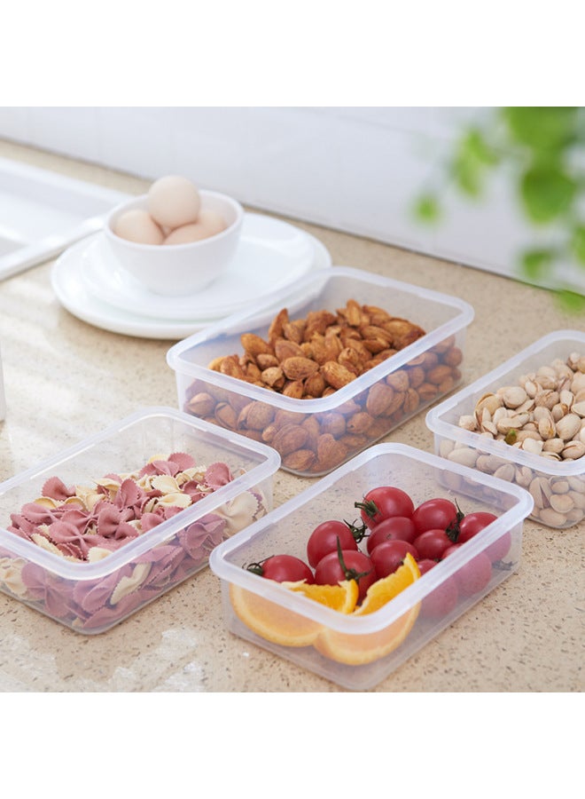 Gift Lunch Box Refrigerator Storage Preservation Box Plastic Bowl Set Lunch Box Transparent Sealed Box Microwave Heating-Capacity:700ml +1200ml Two-piece Set - Image 1
