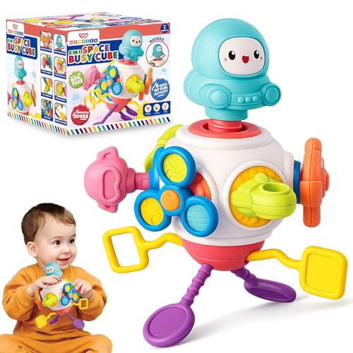 Wembley Montessori Toys for 1+ Year Old Boy Birthday Gift | 6 in 1 Activity Cube Baby Toys Busy Board for Toddlers 1-3 | Fine Motor Skill Development Interactive Sensory Educational Flight Travel Toy - Image 1