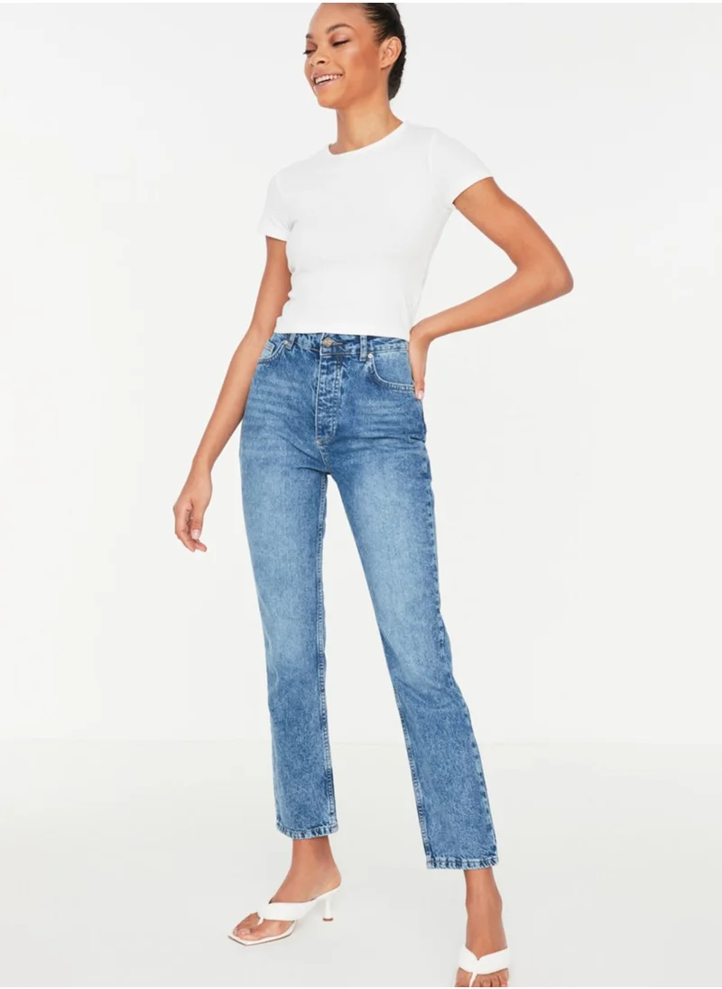 trendyol High Waist Straight Jeans