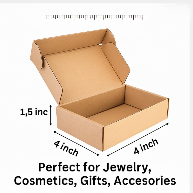 Packgenie 3 Ply Brown Flap Corrugated Packaging Box 4.5X3X1 Paper Cardboard for Secure Shipping | Durable & Eco-Friendly Packaging (Pack of 25) - Image 2