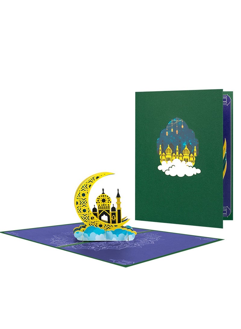 Al Aoyama Ramadan Card Islamic New Year Muharram Eid 3D Mosque Greeting Cards for Moslem Festival - Image 2