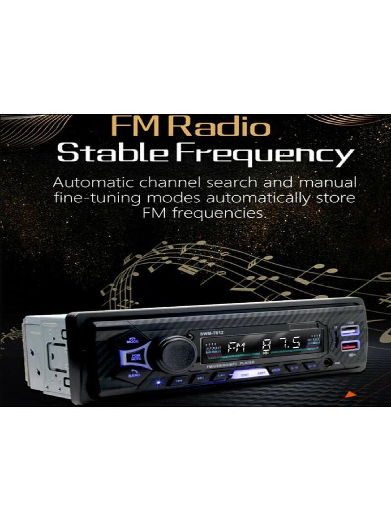 (1 قطعة) مشغل بلوتوث MP3 للسيارة موديل 7812 - Image 4