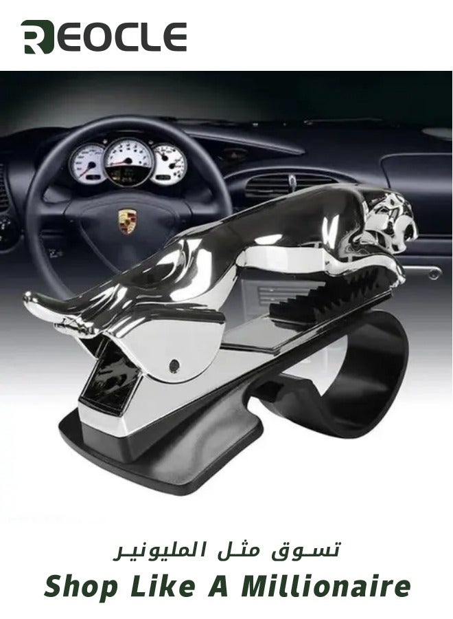 REOCLE Jaguar Car Mobile Phone Holder Mount Stand 360 Degree Rotation Adjustable Clip Holder for Motor Vehicle Dashboard - Image 2