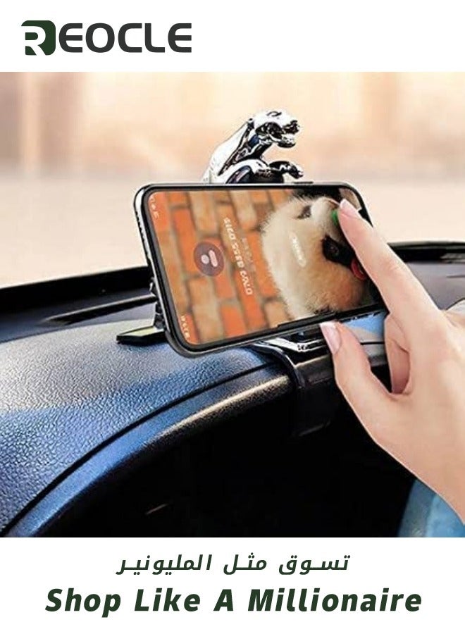 REOCLE Jaguar Car Mobile Phone Holder Mount Stand 360 Degree Rotation Adjustable Clip Holder for Motor Vehicle Dashboard - Image 5