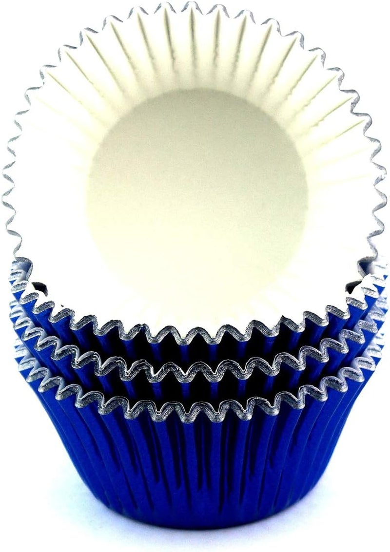 Eoonfirst Foil Cupcake Liners Standard Baking Cups 100 Pcs (Navy Blue) - Image 2