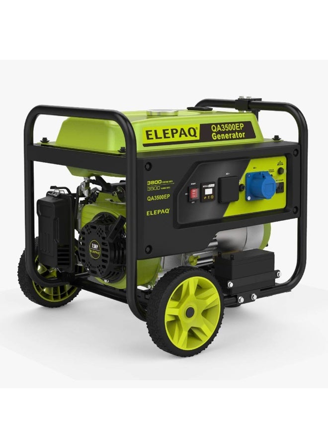 ELEPAQ 3kW Gasoline Generator with Electric Start – QA3000EP Portable 4-Stroke OHV Gas Powered Power Station, 3000W Max Output Single Phase Generator with Wheels, Handles and AVR for Home Backup and RV - Image 2