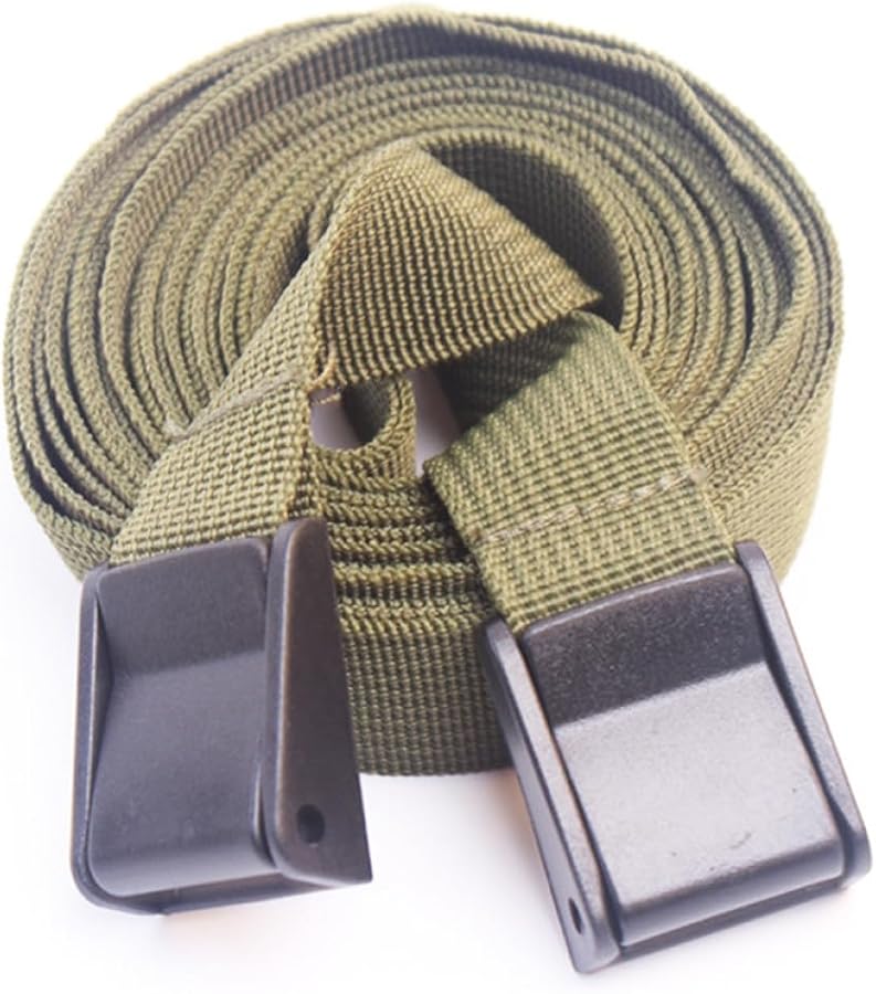 Military Green Cargo Straps 3 Pack with Buckles for Camping Luggage Storage Tie Down - Image 4