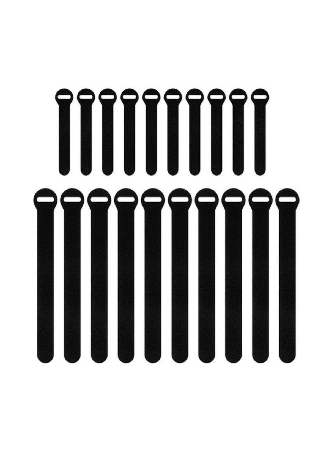 Wrap-It Storage 20-Piece UV-Resistant Waterproof Self-Gripping Nylon Cable Ties Black 1.27 x 11.43 x 26.04 cm 420-48BL - Image 2