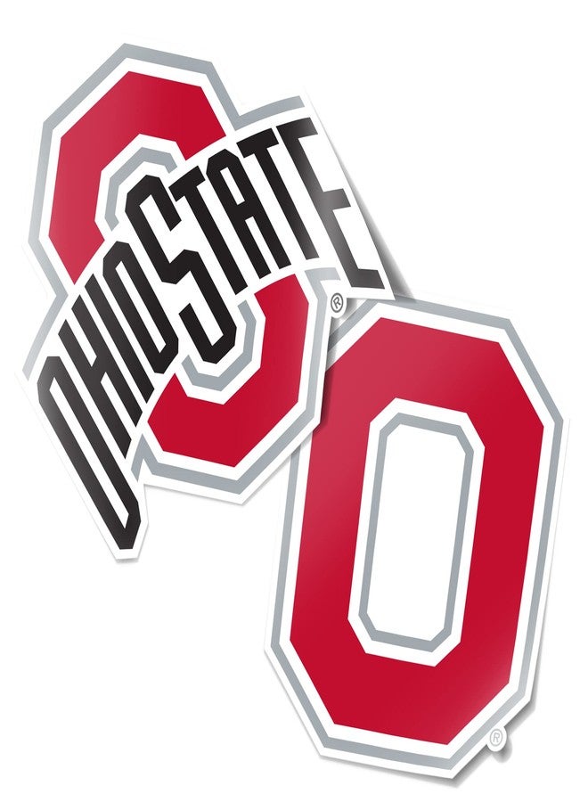 Desert Cactus The Ohio State University OSU Buckeyes Sticker Vinyl Decal Laptop Water Bottle Car Scrapbook (4 Inch Set V1) - Image 1